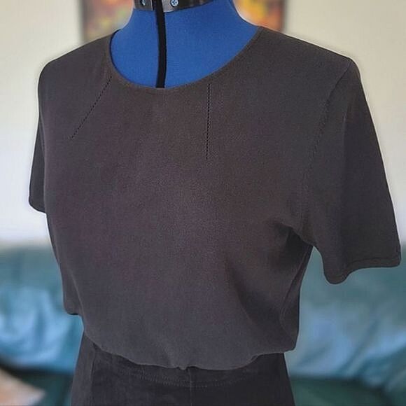 Vtg Rodier black lightweight knit sweater set - Picture 2 of 16